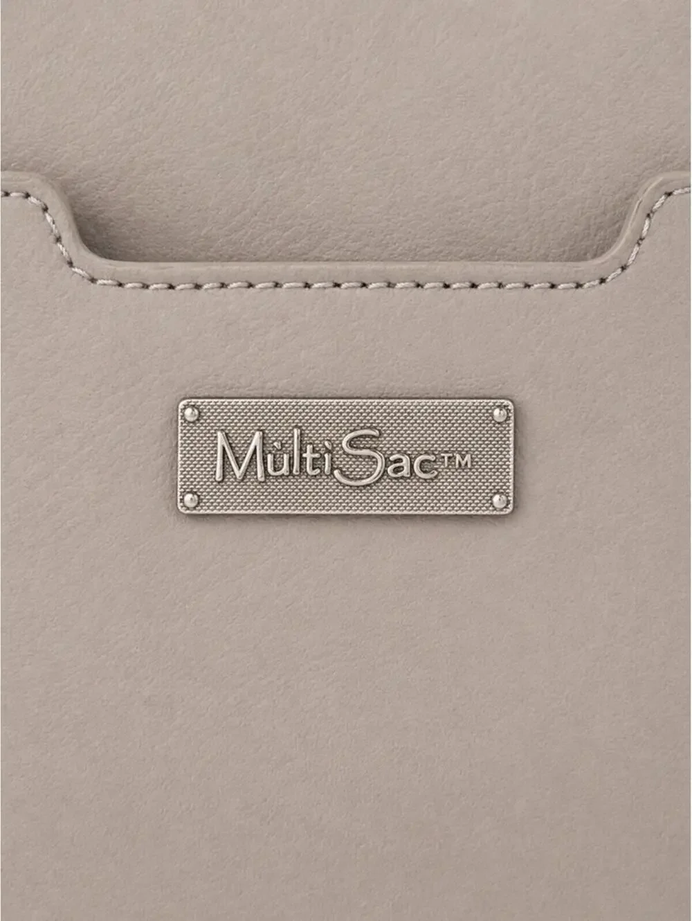 MultiSac Taupe Tri-Compartment Tote Shoulder Handbag NWOT
